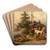 Grazing Cattle on the Lakeside by Edmund Mahlknecht Art Drink Coaster set Grazing Cattle on the Lakeside by Edmund Mahlknecht Art Drink Coaster set