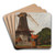 Mill by Adolf Kaufmann Art Drink Coaster set