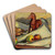 Stillleben mit pfeln, Putto und Pferdchen by Anton Faistauer Art Drink Coaster set