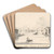 The Punta di San Giobbe, with the Island of San Secondo in the Distance by Giacomo Guardi Art Drink Coaster set