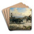 The watering place by Anton Romako Art Drink Coaster set