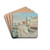 Venice, a Birds Eye View with Santa Maria della Salute in the Distance by Antonietta Brandeis Drink Coasters - set of 4