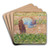 Man with a Hoe by Georges Seurat Art Drink Coaster set