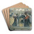 The Dance by Thophile Alexandre Steinlen Art Drink Coaster set