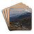 View of Mount Athos, Greece by Edward Lear Art Drink Coaster set View of Mount Athos, Greece by Edward Lear Art Drink Coaster set
