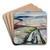 Field in Snow by Edvard Munch Art Drink Coaster set