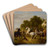In The Parlour by Adolf Lins Art Drink Coaster set