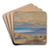 View of Janina by Edward Lear Art Drink Coaster set View of Janina by Edward Lear Art Drink Coaster set