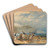 Folkestone Harbour and Coast to Dover by Joseph Mallord William Turner Art Drink Coaster set