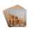 A View Of St Marks Basilica And A View Of St Marks Square by Giovanni Grubacs Drink Coasters - set of 4