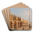 A View Of St Marks Basilica And A View Of St Marks Square by Giovanni Grubacs Art Drink Coaster set