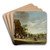 The Feeding of the Poor at the Staircase of the Cloisters by Pieter de Bloot Art Drink Coaster set