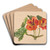 Nasturtium twig by Henryka Beyer Art Drink Coaster set Nasturtium twig by Henryka Beyer Art Drink Coaster set