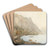 Motiv vom Attersee mit dem Hllengebirge und figrlicher Staffage by Thomas Ender Art Drink Coaster set
