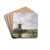 The Gein River, near Abcoude by Willem Roelofs Drink Coasters - set of 4 The Gein River, near Abcoude by Willem Roelofs Drink Coasters - set of 4