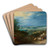 Landscape with Peasants by Jan Brueghel The Elder Art Drink Coaster set