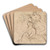 Figure Study of Women in Various Sitting and Standing Poses by Benjamin Robert Haydon Art Drink Coaster set