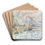 Barfleur, Le Port by Paul Signac Art Drink Coaster set Barfleur, Le Port by Paul Signac Art Drink Coaster set