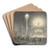 City Square with Fireworks by Dirk Langendijk Art Drink Coaster set