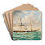 An imperial and royal yacht by Ludwig Rubelli von Sturmfest Art Drink Coaster set An imperial and royal yacht by Ludwig Rubelli von Sturmfest Art Drink Coaster set