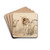 Trois tudes de squelettes de moutons by Jacques-Raymond Brascassat Drink Coasters - set of 4