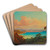 Blick In Die Bucht Von Triest by Albert Rieger Art Drink Coaster set