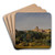 Rome, a view of Saint Peter's and the Castel Sant'Angelo by Jean-Achille Benouville Art Drink Coaster set