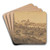 View of Windsor by Joseph Farington Art Drink Coaster set