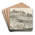 Gezicht op een stad in Umbrie by Frans Smissaert Art Drink Coaster set Gezicht op een stad in Umbrie by Frans Smissaert Art Drink Coaster set