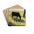 Black Cow in aMeadow by Georges Seurat Drink Coasters - set of 4