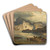 Landscape with a Lake by August Schaeffer von Wienwald Art Drink Coaster set Landscape with a Lake by August Schaeffer von Wienwald Art Drink Coaster set