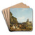 A Sea Port In The Levant, Morning by Philip James de Loutherbourg Art Drink Coaster set A Sea Port In The Levant, Morning by Philip James de Loutherbourg Art Drink Coaster set