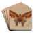 Butterfly by Albert Bierstadt Art Drink Coaster set