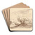 Landscape and stream crossing by George Knapton Art Drink Coaster set Landscape and stream crossing by George Knapton Art Drink Coaster set