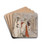 Straat met figuren by Marius Bauer Drink Coasters - set of 4