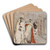 Straat met figuren by Marius Bauer Art Drink Coaster set