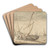 Fisherfolk Hauling their Boat onto the Shore by Adam Willaerts Art Drink Coaster set