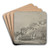 Landscape with a Chapel and Houses on a Mountainside by Jean-Jacques de Boissieu Art Drink Coaster set Landscape with a Chapel and Houses on a Mountainside by Jean-Jacques de Boissieu Art Drink Coaster set