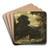 Landscape with Hunters by Jacob Esselens Art Drink Coaster set