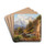 A View of the Watzmann Mountain by Adalbert Waagen Drink Coasters - set of 4 A View of the Watzmann Mountain by Adalbert Waagen Drink Coasters - set of 4