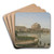 A View across the Tiber from Trastevere towards Castel S. Angelo by Christoffer Wilhelm Eckersberg Art Drink Coaster set A View across the Tiber from Trastevere towards Castel S. Angelo by Christoffer Wilhelm Eckersberg Art Drink Coaster set