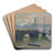 Waterloo Bridge,Gray Day by Claude Monet Art Drink Coaster set