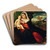 Holy Family in a Landscape by Bonifacio Veronese Art Drink Coaster set