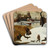 winter landscape with skaters by Abel Grimmer Art Drink Coaster set