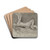 Naaktstudie van achteroverliggende vrouw by August Alleb Drink Coasters - set of 4 Naaktstudie van achteroverliggende vrouw by August Alleb Drink Coasters - set of 4