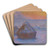 Stacks of Wheat (Sunset, Snow Effect) by Claude Monet Art Drink Coaster set
