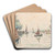 Honfleur by Paul Signac Art Drink Coaster set Honfleur by Paul Signac Art Drink Coaster set