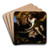 Jove Casts His Thunderbolts At The Rebellious Giants by Johann Michael Rottmayr Art Drink Coaster set
