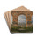 A View through Three Arches of the Third Storey of the Colosseum by Christoffer Wilhelm Eckersberg Drink Coasters - set of 4