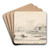 The Punta di Santa Marta, Opposite the Giudecca by Giacomo Guardi Art Drink Coaster set